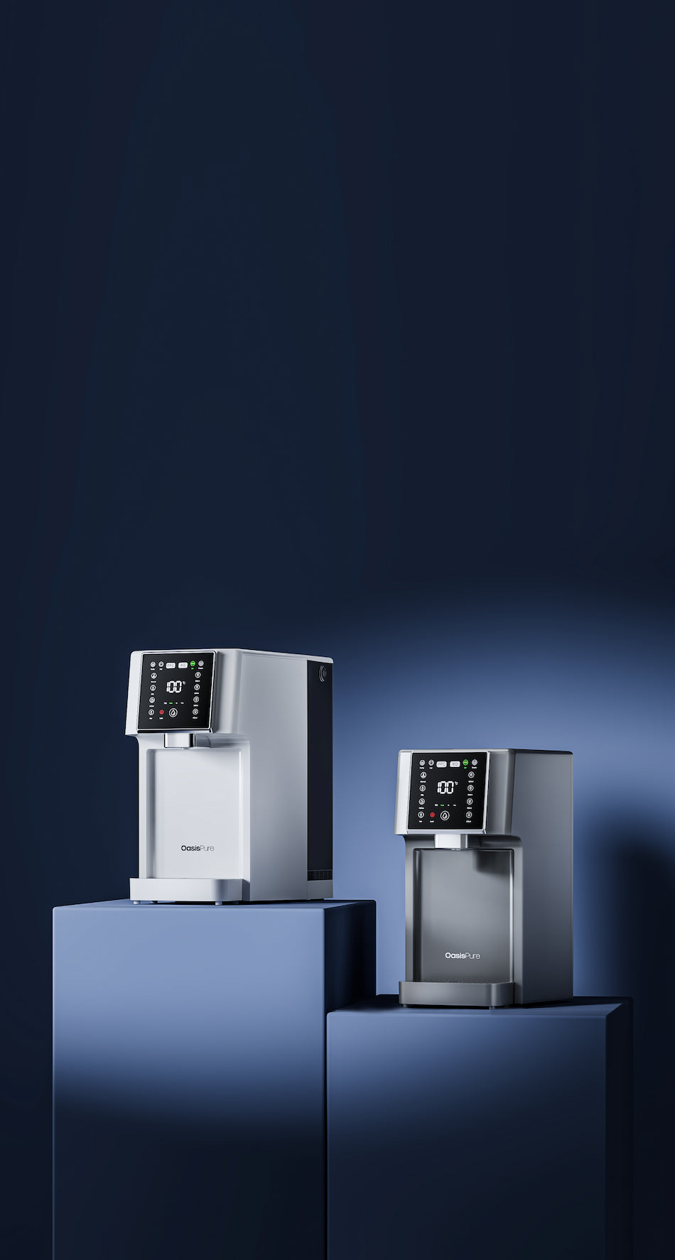 OasisPure Osmoseanlage mit UV-C und Heißwasser – moderner Umkehrosmose Wasserfilter