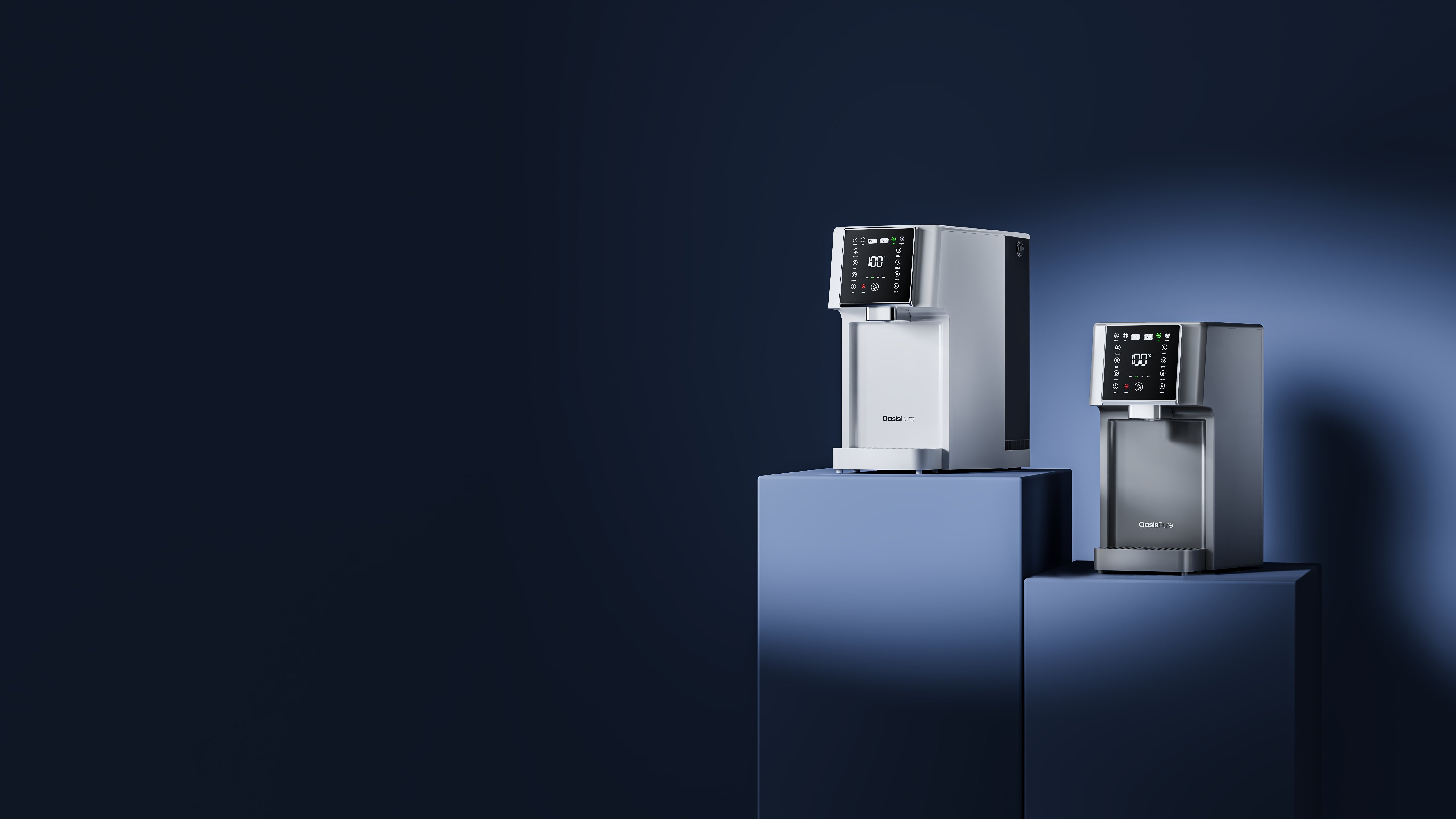 OasisPure Osmoseanlage mit UV-C und Heißwasser – moderner Umkehrosmose Wasserfilter